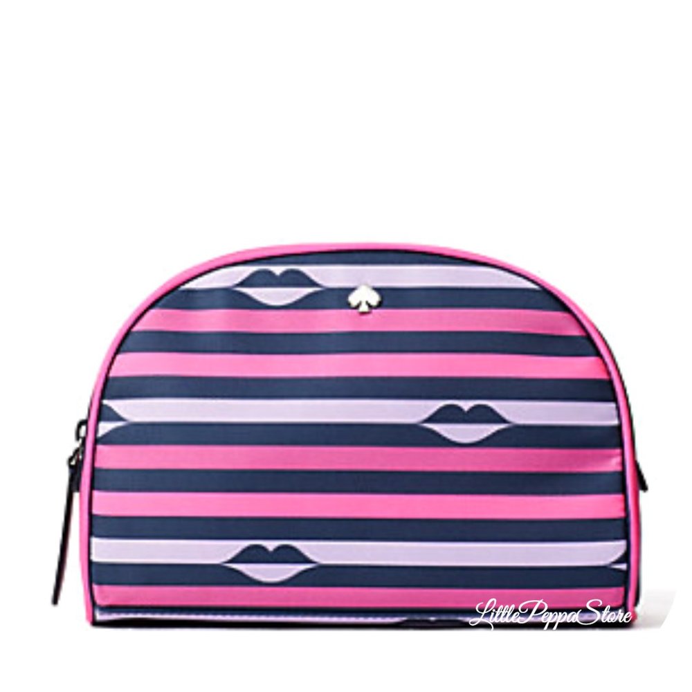 KATE SPADE JAE NYLON LIP PRINT COSMETIC BAG